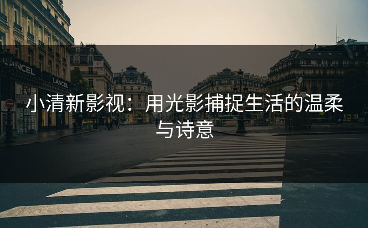 小清新影视：用光影捕捉生活的温柔与诗意